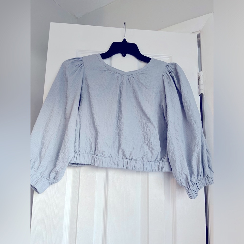 🪻Crop Puff Sleeve Top